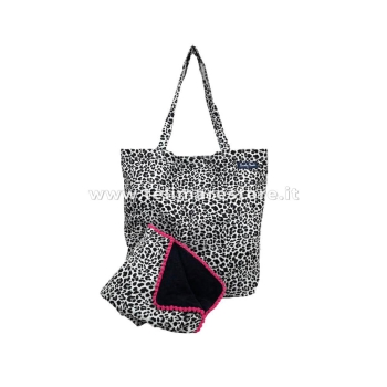 Kikoy Copacabana Animalier Grigio con Pon Pon 90x170cm Telo Mare - Pareo Spiaggia 