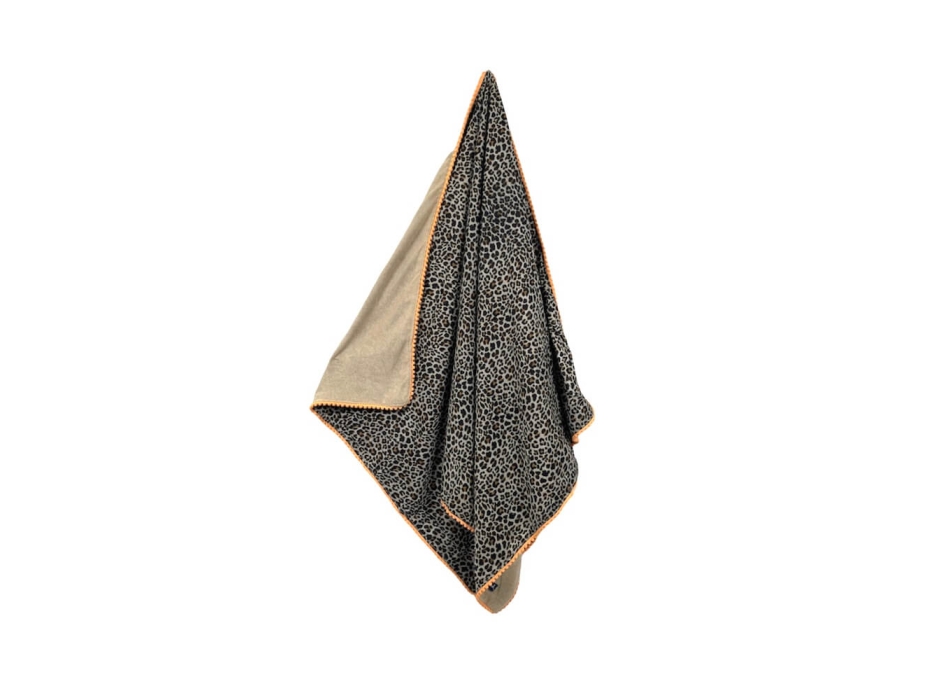 Kikoy Copacabana Animalier Sabbia con Pon Pon 90x170cm Telo Mare - Pareo Spiaggia 