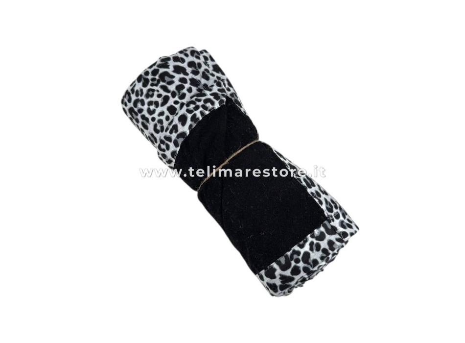 Kikoy Ipanema Leopard Bianco 90x170cm Telo Mare - Pareo Spiaggia Senza Frange