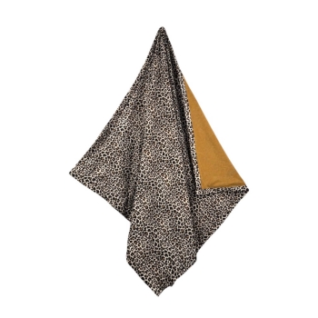 Kikoy Ipanema Leopard Sabbia 90x170cm Telo Mare - Pareo Spiaggia Senza Frange