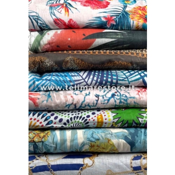 Kikoy Tucani e Ananas con Pon Pon 90x160cm 100% Cotone Fronte 100% Spugna di Poliestere Retro Telo Mare Pareo 