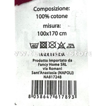 Pareo Cavallucio Marino con Pon Pon 100% cotone misura 100x170 cm Telo Mare Fantasia