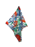 Pareo Floreal Red con Pon Pon 100% cotone misura 100x170 cm Telo Mare Fantasia