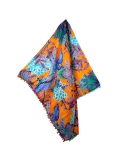 Pareo Flower Paradise con Pon Pon 100% cotone misura 100x170 cm Telo Mare Fantasia