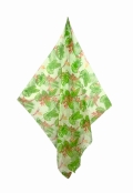 Pareo Foglie Tropicali Verde 100%Poliestere misura 100x170cm Foulard Copricostume