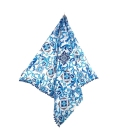 Pareo Maiolica Blu con Pon Pon 100% cotone misura 100x170 cm Telo Mare Fantasia