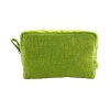 Pochette-Beauty Case Lime in Spugna Velour 100% Cotone 12x12x24 cm con Zip