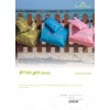 Pochette B**ch Girl Verde 90%Juta 10%Cotone Con Zip e Laccio Borsetta da Spiaggia 28x22cm Interno Impermeabile