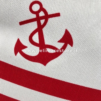 Pochette Classic Stripe Rosso 100% Poliestere Tessuto Impermeabile con Zip Misura 29x23 cm