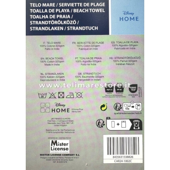 Poncho Da Bambina Stampato Frozen Spugna 100% Cotone Misura 50x100cm Telo Mare Con Cappuccio