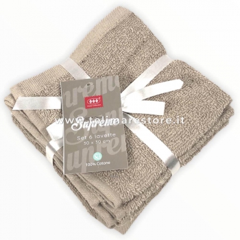 Set Lavette Supreme 6 Pezzi 100% Morbira Spugna Di Cotone 30x30cm