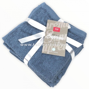 Set Lavette Supreme 6 Pezzi 100% Morbira Spugna Di Cotone 30x30cm