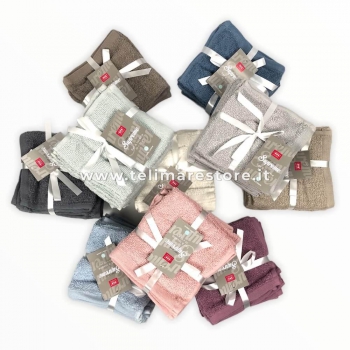 Set Lavette Supreme 6 Pezzi 100% Morbira Spugna Di Cotone 30x30cm