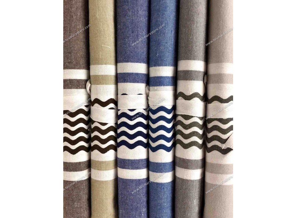 Telo Fouta Azzurro Stampa Ancora 