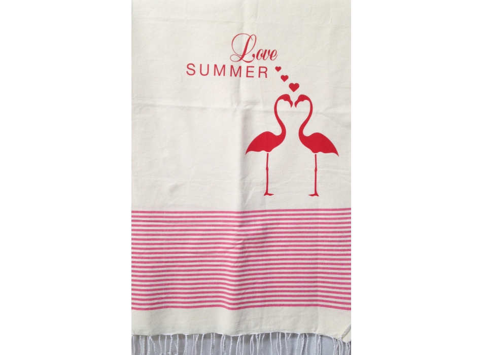 Telo Fouta Fenicotteri Rosso