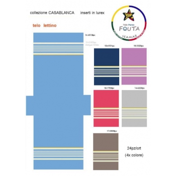 Telo Fouta Lettino Cotone Corallo