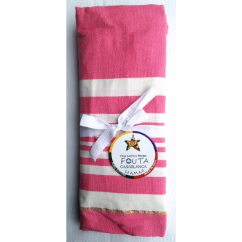 Telo Fouta Lettino Cotone Corallo