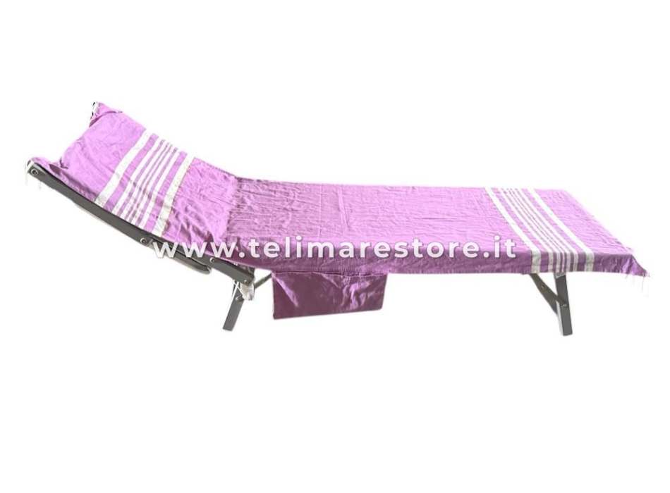 Telo Fouta Lettino Cotone Grigio