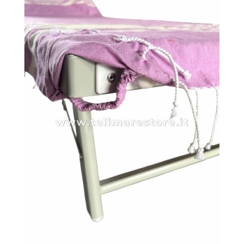 Telo Fouta Lettino Cotone Grigio