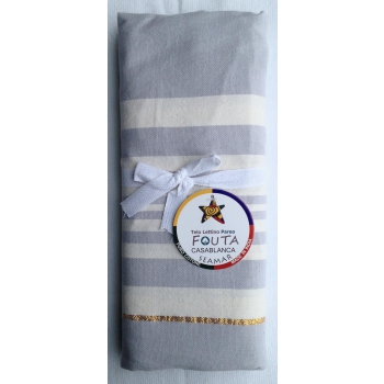 Telo Fouta Lettino Cotone Grigio