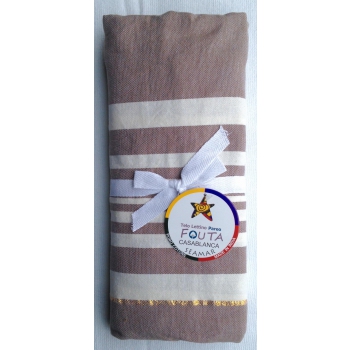 Telo Fouta Lettino Cotone Tortora