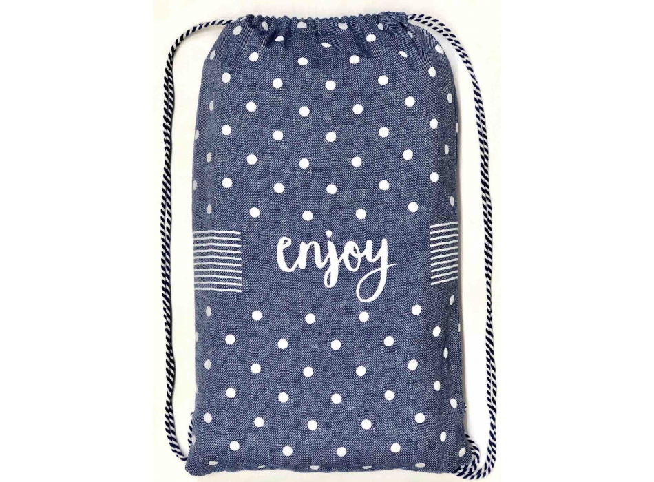 Telo Fouta Lettino Enjoi Blu 