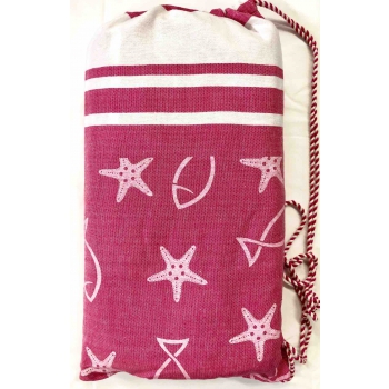 Telo Fouta Lettino Fishy Fucsia