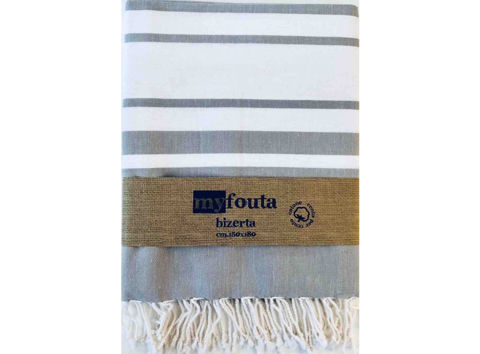 Telo Fouta Matrimoniale Grigio Chiaro