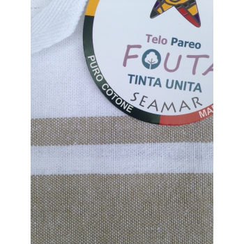 Telo Fouta Sabbia Tinta Unita