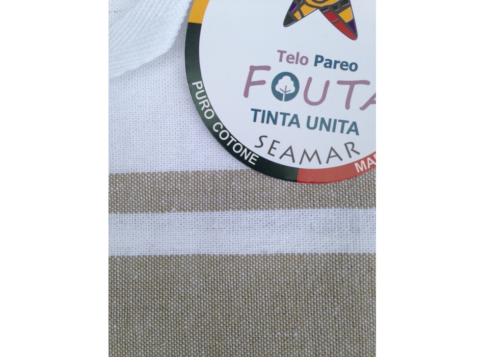 Telo Fouta Sabbia Tinta Unita