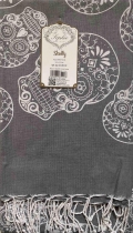 Telo Fouta Teschi Grigio
