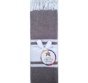 Telo Fouta Tortora Tinta Unita