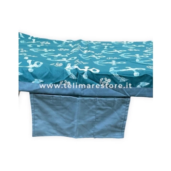 Telo Lettino Ancore Verde