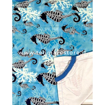 Telo Lettino Cavalluccio Azzurro