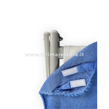 Telo Lettino Celeste Marisol Spugna Velour 100% Cotone 80x200cm Senza Tasche e Cuscino 