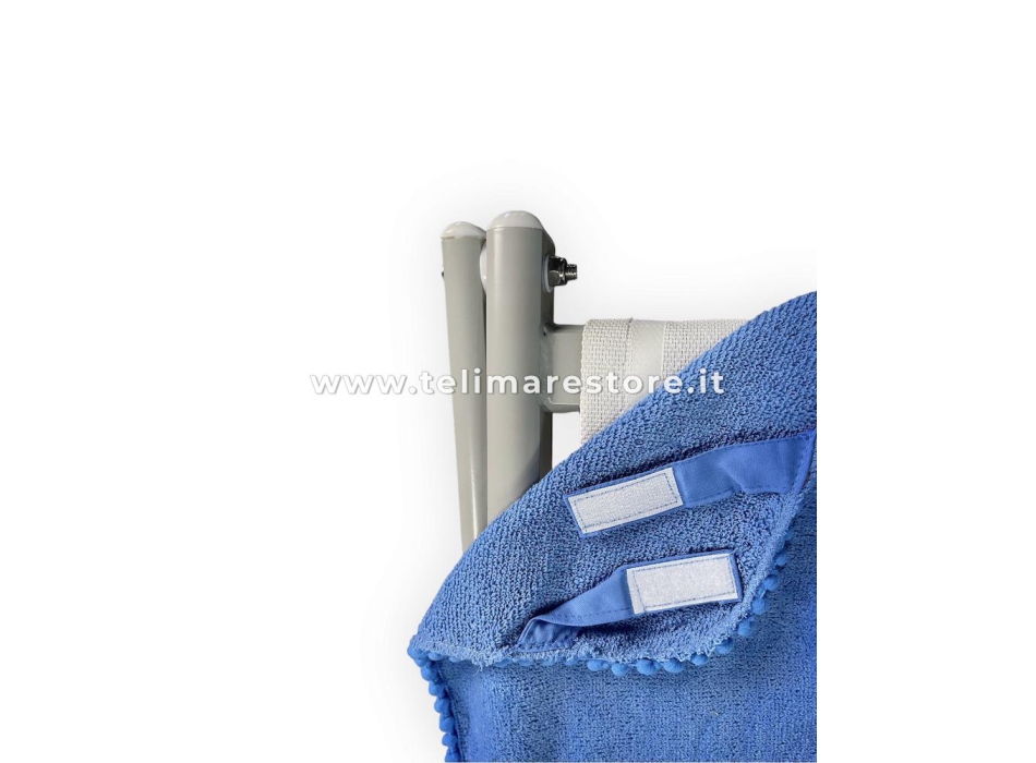 Telo Lettino Celeste Marisol Spugna Velour 100% Cotone 80x200cm Senza Tasche e Cuscino 