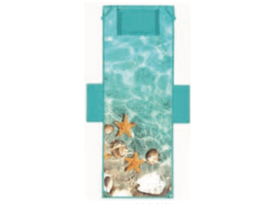 Telo Lettino in Microfibra Stampa Digitale Ocean Tasche Cuscino Gonfiabile 75x185cm Telo Mare Coprilettino