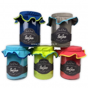 Telo Lettino SunJam Tinta Unita Azzurro in Microfibra Senza Tasche e Cuscino 70x190cm 