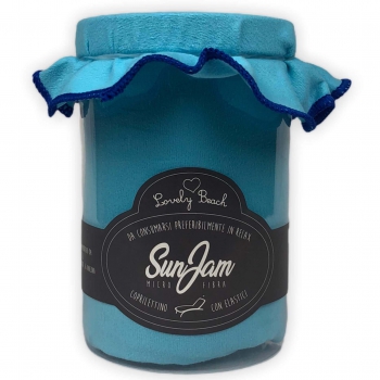 Telo Lettino SunJam Tinta Unita Azzurro in Microfibra Senza Tasche e Cuscino 70x190cm 