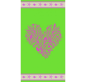 Telo Mare Corallo Verde Lime