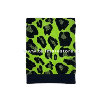 Telo Mare Elettra Leopardato Verde 90x165 cm Asciugamano Spiaggia - Beach Towel