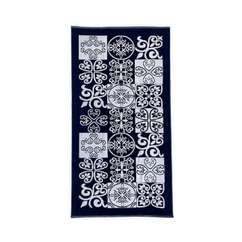 Telo Mare Fantasia Azulejos Blu 90x165cm Asciugamano Spiaggia 100% Spugna di Cotone Beach Towel