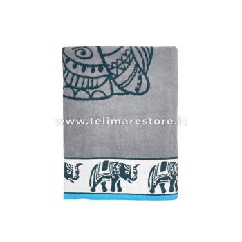 Telo Mare Fantasia Big Mary Grigio 90x160 cm Asciugamano Spiaggia - Beach Towel