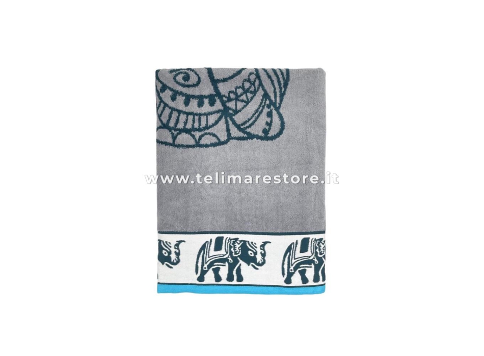 Telo Mare Fantasia Big Mary Grigio 90x160 cm Asciugamano Spiaggia - Beach Towel