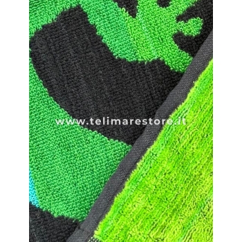 Telo Mare Fantasia Geko Flowers 100% Spugna di Cotone Asciugamano Spiaggia - Beach Towel