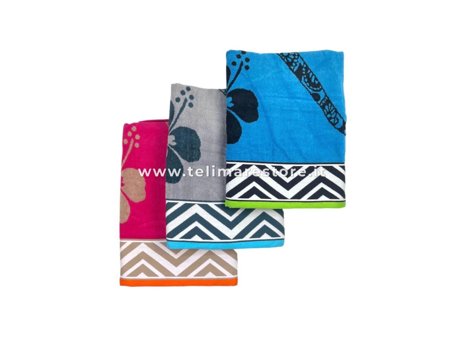 Telo Mare Fantasia Geko Maori Grigio 90x160 cm Asciugamano Spiaggia - Beach Towel