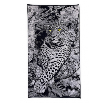 Telo Mare Fantasia Leopardo 90x165cm Asciugamano Spiaggia 100% Spugna di Cotone Beach Towel