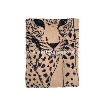 Telo Mare Fantasia New Safari Leopard 90x165cm Asciugamano Spiaggia 100% Spugna di Cotone Beach Towel