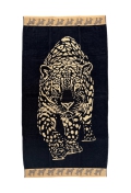 Telo Mare Fantasia Pantera Nero 100% Spugna di Cotone Asciugamano Spiaggia - Beach Towel