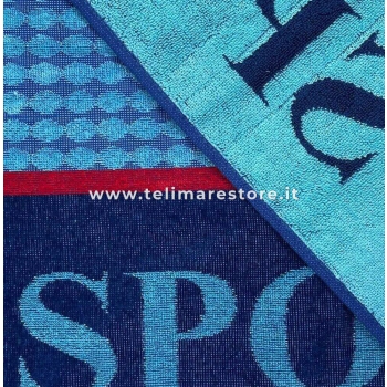 Telo Mare Fantasia Sport Azzurro 90x165cm Asciugamano da Spiaggia in Spugna 100% Cotone Beach Towel